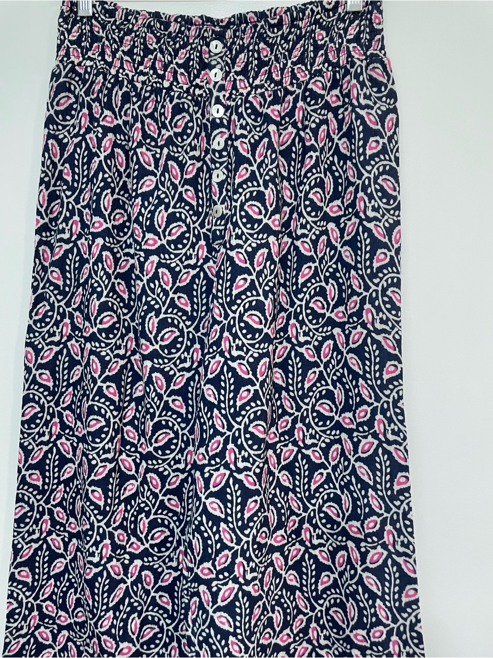 Sundance Zola Wide Leg Pants Women’s S Blue Paisley Cotton Gauze Boho - Picture 7 of 16